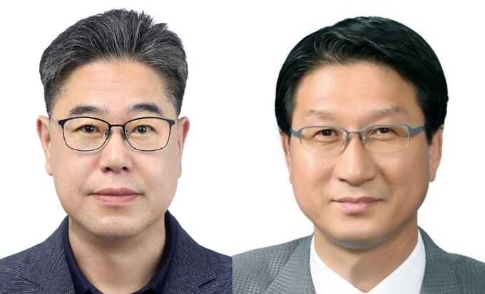 왼쪽부터 경기주택도시공사(GH) 김상철 신임 전략사업본부장과 오완석 신임 균형발전본부장. (사진=GH 제공)