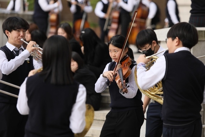 경기도교육청 예술중점학교에 학생들이 참여하고 있다. (사진=경기도교육청 제공)