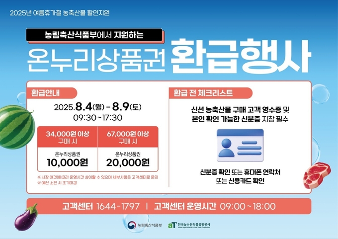 부천시 농축산물 여름철 환급 홍보물. (사진=부천시 제공)