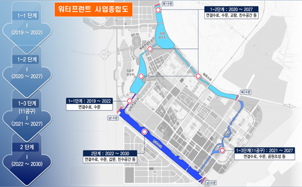 송도 워터프런트 사업 종합도. ( 사진 = 인천경제청 제공 ) 