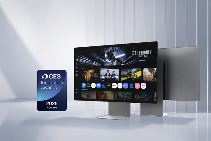 삼성전자 스마트 모니터 M9(모델명: M90SF)이 지난해 11월 미국 소비자기술협회(CTA)가 수여하는 'CES 2025 혁신상(Innovation Awards Honoree)'을 수상했다. (사진=삼성전자 제공)