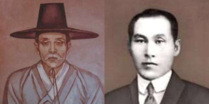 왕산 허위 선생(왼쪽)과 계봉우 선생. (사진=경기도 제공)