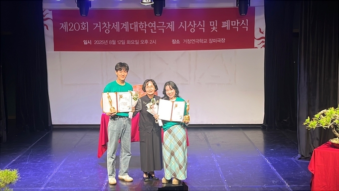 남여연기대상을 수상한(좌)김성환 (우) 변가빈 학생. (사진=대경대학교 제공)