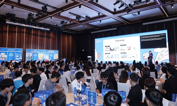 롯데는 지난 22일 L7 웨스트레이크 하노이 바이 롯데에서 '2025 롯데 글로벌 잡페어'를 개최했다. (사진=로데 제공) 
