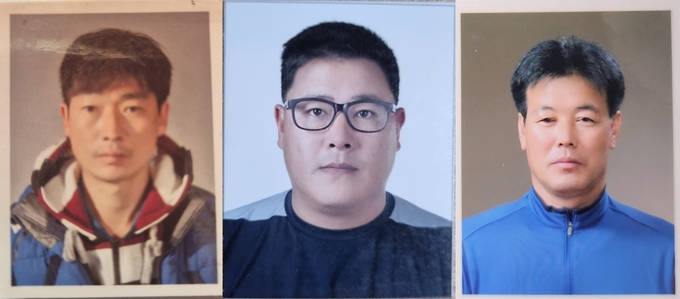 (왼쪽부터) '바다의 의인상'을 받은 임형택 선장, 박현우 선장, 박병석 선장 (사진=수협중앙회 제공) 