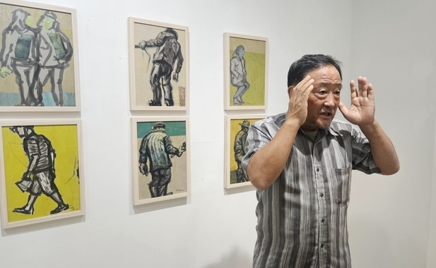 드로잉&설치 초대전 '드로잉 모심 2025' 김진열 작가 (사진=우경오 기자)