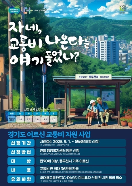 경기도 어르신 교통비 지원 사업. (사진=경기도 제공)