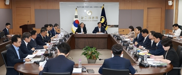 권대영 금융위원회 부위원장이 3일 오전 서울 종로구 정부서울청사에서 개최한 미국 관세대응 정책금융-금융지주 간담회에서 금융감독원, 한국산업은행, 중소기업은행, 한국수출입은행, 신용보증기금, 기술보증기금, 한국자산관리공사 부기관장 및 5대 금융지주 CSO 등과 미국 정부의 상호관세, 품목과세 부과에 따른 우리 기업의 피해를 최소화할 금융업계의 대응방안을 논의했다. (사진=금융위원회 제공)