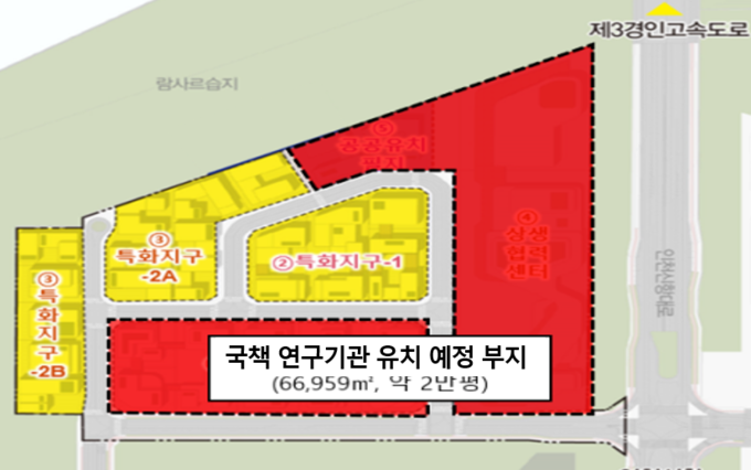 인천 송도 바이오융합 산업기술단지 위한 국책 연구기관 유치 예정 부지. ( 사진 = 인천시 제공 )
