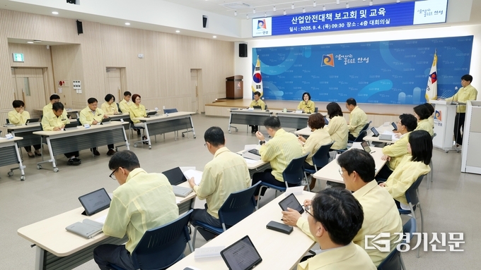 산업안전대책 보고회 모습. (사진=안성시 제공)