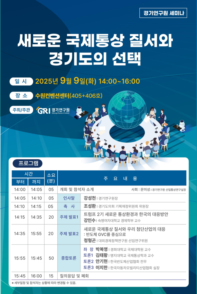 ‘새로운 국제통상 질서와 경기도의 선택’ 세미나. (사진=경기도 제공)