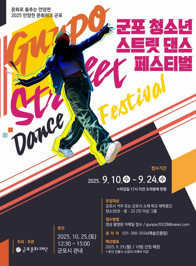 군포청소년 스트릿댄스 페스티벌 포스터. (사진=군포문화재단 제공)