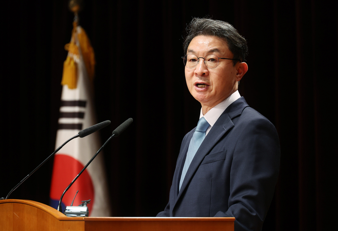 이억원 신임 금융위원장이 서울 종로구 정부서울청사에서 열린 취임식에서 발언하고 있다. (사진=연합뉴스)