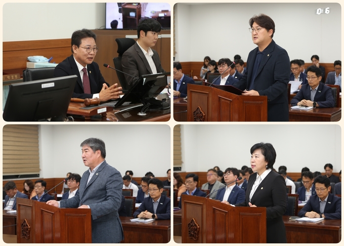 (윗줄부터 시계방향으로) 박경원 위원장, 김지훈(민)의원, 김영실 의원, 김지훈(국) 의원 (사진=남양주시의회 제공)