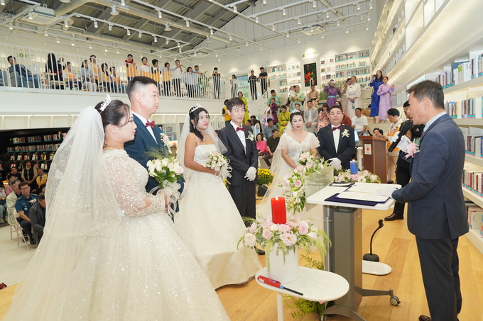 19일 '적십자와 함께하는 사랑의 합동결혼식'이 진행되고 있다. (사진=대한적십자사 경기도지사 제공)