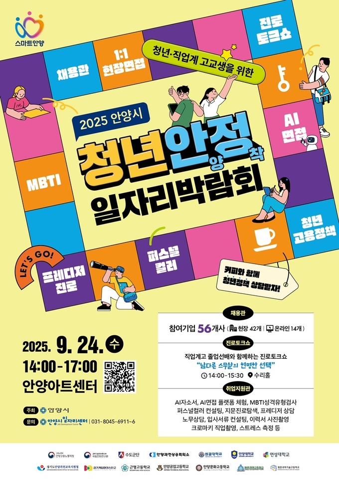 '청년 안양정착 일자리 박람회' 포스터. (사진=안양시 제공)