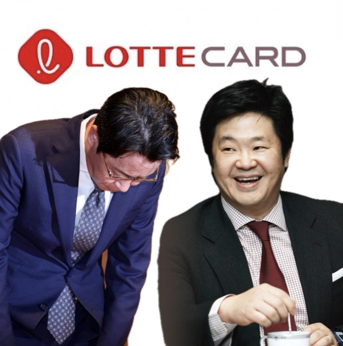 (왼쪽) 조좌진 롯데카드 대표와 (오른쪽) 김병주 MBK파트너스 대표. (사진=각 사 제공)