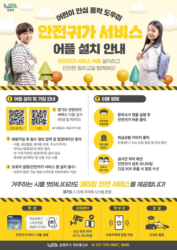 ‘안전귀가 서비스’ 모바일 앱. (포스터=남양주시 제공)