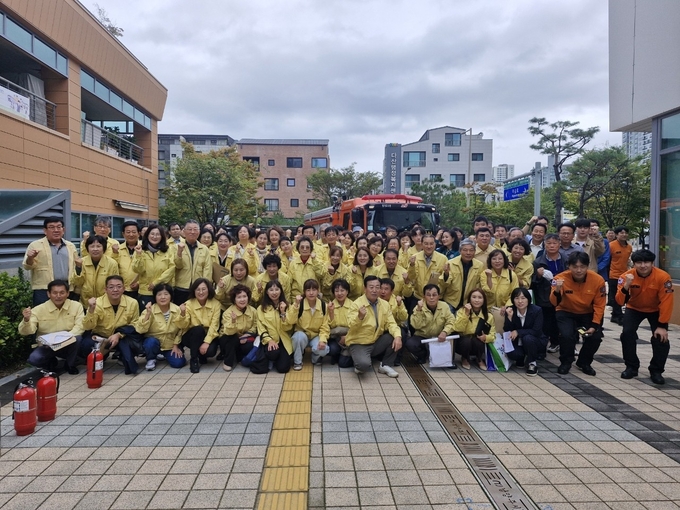 다산행정복지센터가 화재 대응 합동훈련을 실시했다. (사진=남양주시 제공)