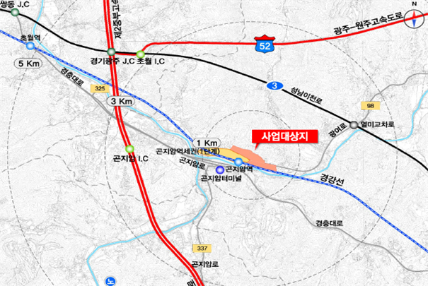 광주 곤지암역세권(2단계) 도시개발사업 위치도. (이미지=경기도 제공)