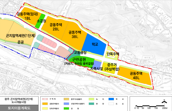 광주 곤지암역세권(2단계) 도시개발사업 토지이용계획도. (이미지=경기도 제공)