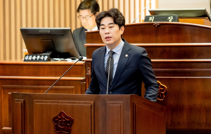 시정질의를 하고 있는 김상수 의원. (사진=김상수 의원 제공)