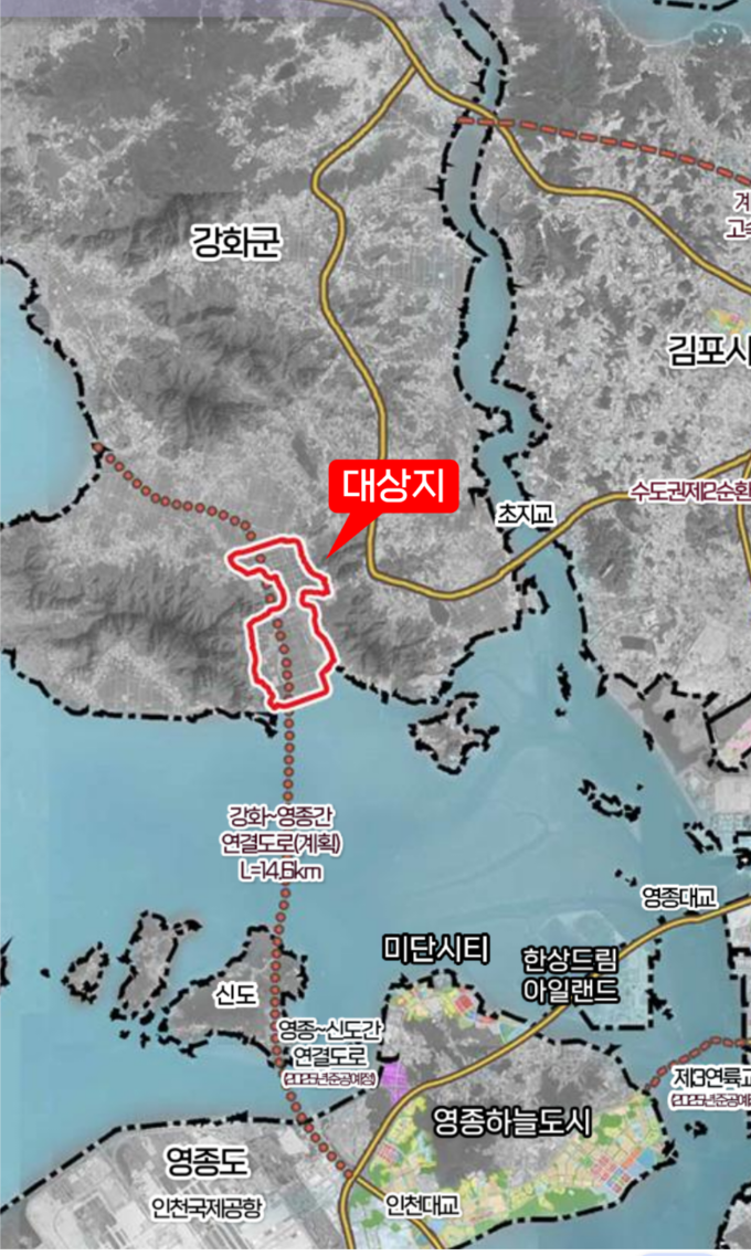  강화남단 경자구역 신규 지정 사업 위치도. ( 사진=인천경제자유구역청 제공 )