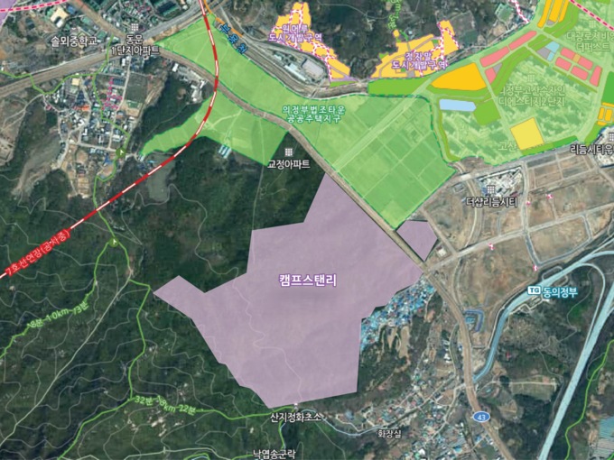 의정부 캠프 스텐리 위치도. (사진=경기도 제공)