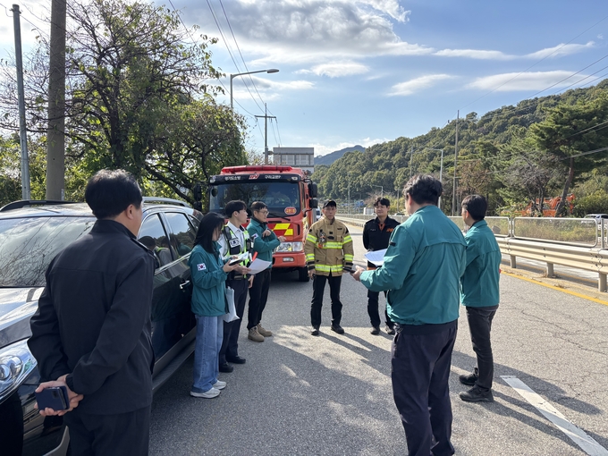 ‘대설 대응 교통소통 현장훈련’ (사진=구리시 제공)