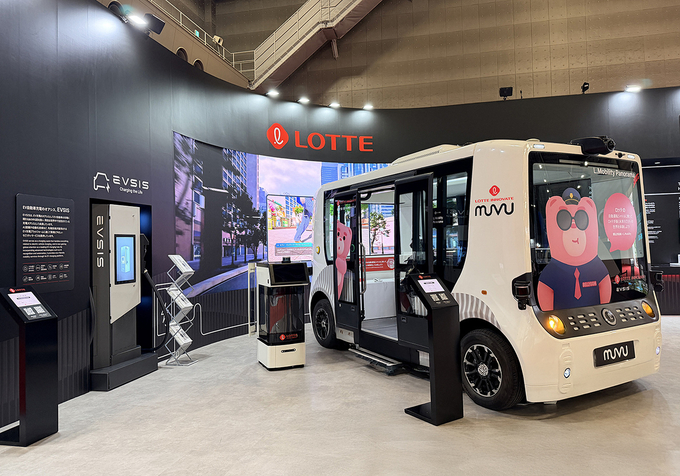 롯데이노베이트가 일본 도쿄 빅사이트에서 열린 ‘2025 재팬 모빌리티 쇼’에 참가했다. (사진=롯데이노베이트 제공)