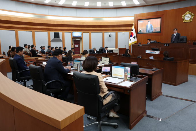 오산시의회, 제297회 임시회 폐회 장면. (사진=오산시의회 제공)