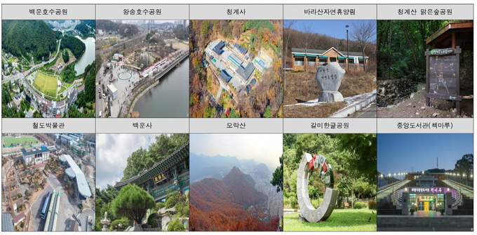 새롭게 선정된 의왕10경. (사진=의왕시 제공)