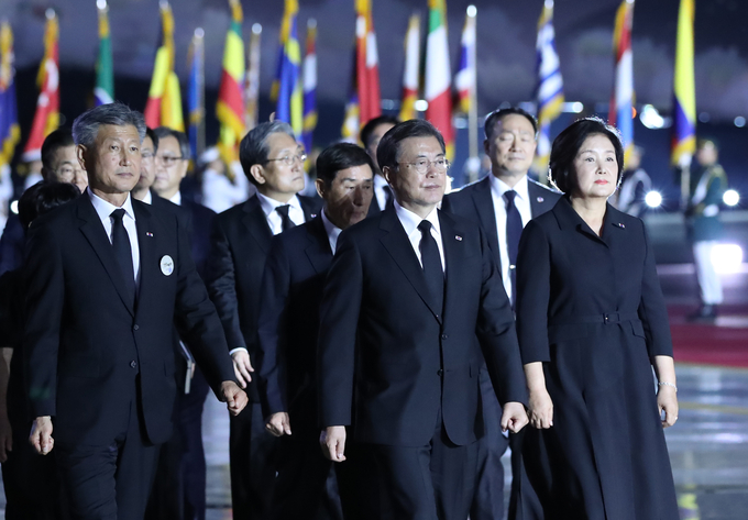 6·25전쟁 70주년 행사 참석하는 문 대통령 (사진=연합뉴스 제공)