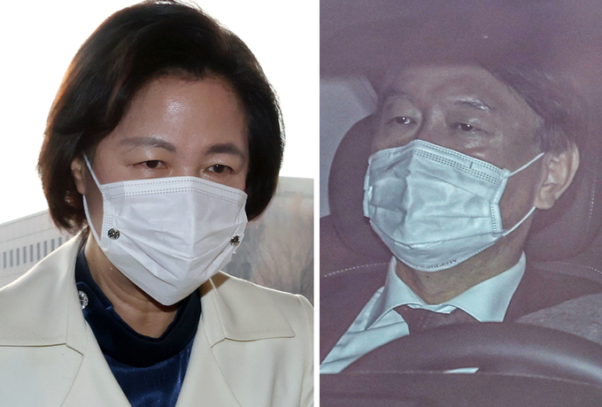 추미애 장관과 윤석열 검찰총장. (사진=연합뉴스 제공)