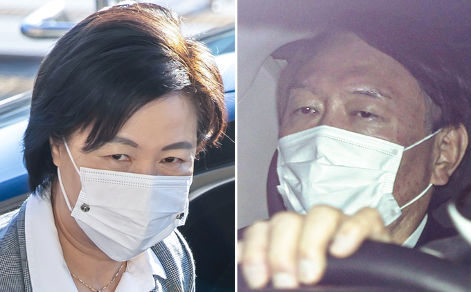 추미애 법무부 장관과 윤석역 검찰총장. (사진=연합뉴스)