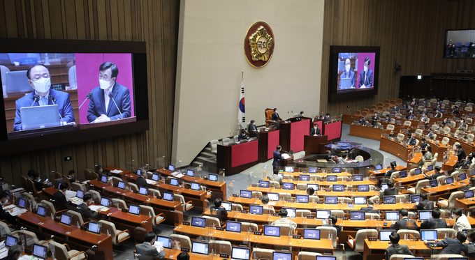 대정부질문하는 서병수 의원. (사진=연합뉴스 제공)