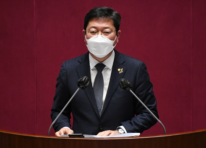 대정부질문하는 김승원 의원. (사진=연합뉴스 제공)