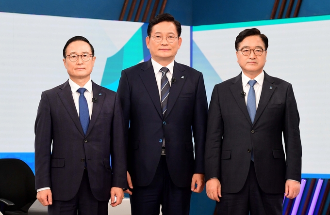 더불어민주당 당대표 후보자 방송토론. (사진=연합뉴스 제공)