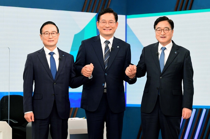 더불어민주당 당대표 후보자 방송토론. (사진=연합뉴스 제공)