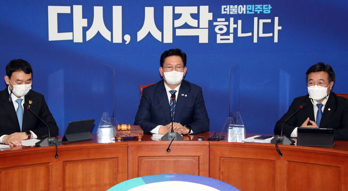 발언하는 민주당 송영길 신임 당대표. (사진=연합뉴스 제공)