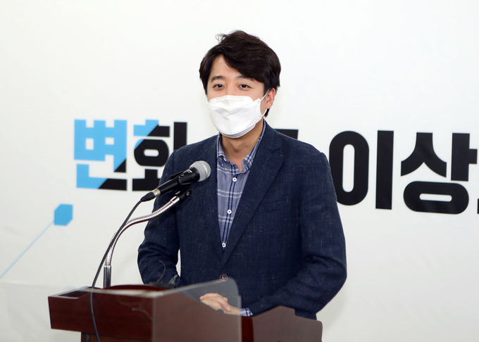 대구시당에서 기자간담회 하는 이준석. (사진=연합뉴스)