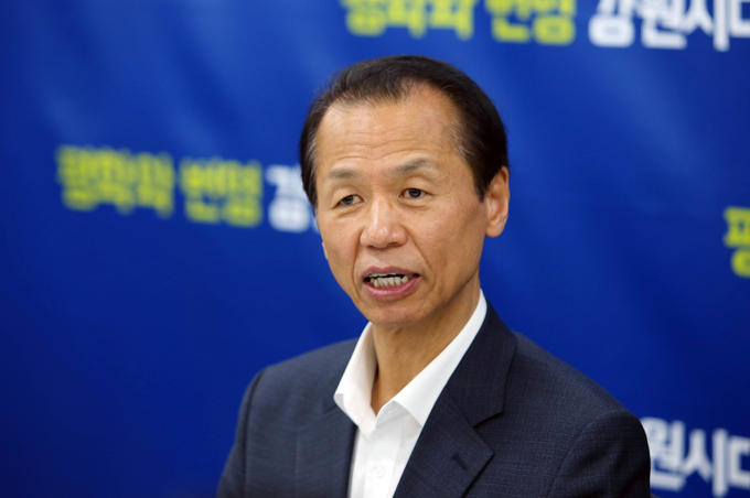 최문순 강원지사 대선 출마 선언. (사진=연합뉴스 제공)