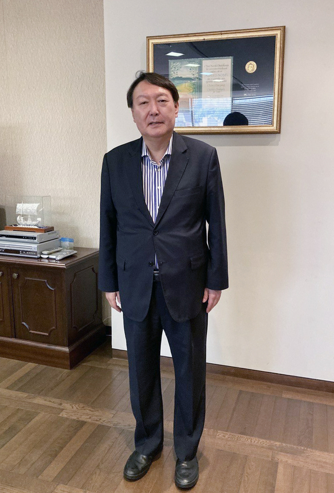 김대중 도서관 방문한 윤석열 전 검찰총장. (사진=연합뉴스 제공)