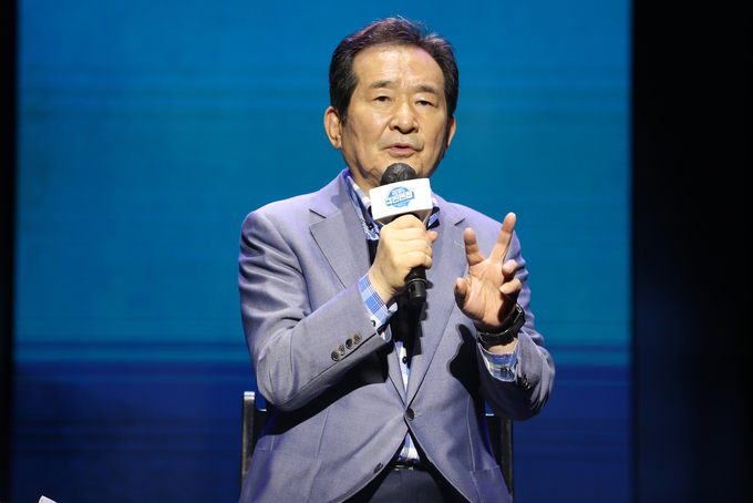발언하는 정세균 전 국무총리. (사진=연합뉴스 제공)
