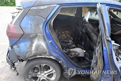 미국 버몬트주에서 화재가 발생한 쉐보레 볼트 EV (사진=AFP/버몬트주 경찰)