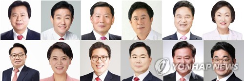 국민의힘은 부동산 거래 과정에서 관련 법령 위반 의혹이 제기된 소속 의원 12명 중 강기윤(윗줄 왼쪽부터)·이주환·이철규·정찬민·최춘식 의원에 대해서는 탈당을 요구했다. 비례대표인 한무경 의원은 제명하기로 했다. 안병길(아랫줄 왼쪽부터)·윤희숙·송석준·김승수·박대수·배준영 의원은 본인의 문제가 아니거나 소명이 충분하다고 판단해 문제 삼지 않았다. (사진=연합뉴스)