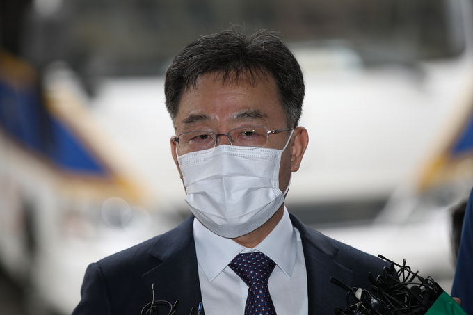 경찰 출석한 화천대유 대주주 김만배 씨. (사진=연합뉴스)