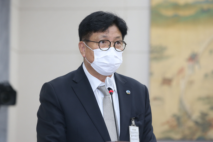 7일 국회 교육위원회 국정감사에 출석한 도성훈 인천시교육감이 업무보고를 하고 있다. ( 사진 = 연합뉴스 제공 )