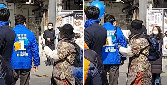 송영길, 신촌서 선거운동 중 망치 피습. (사진=연합뉴스)