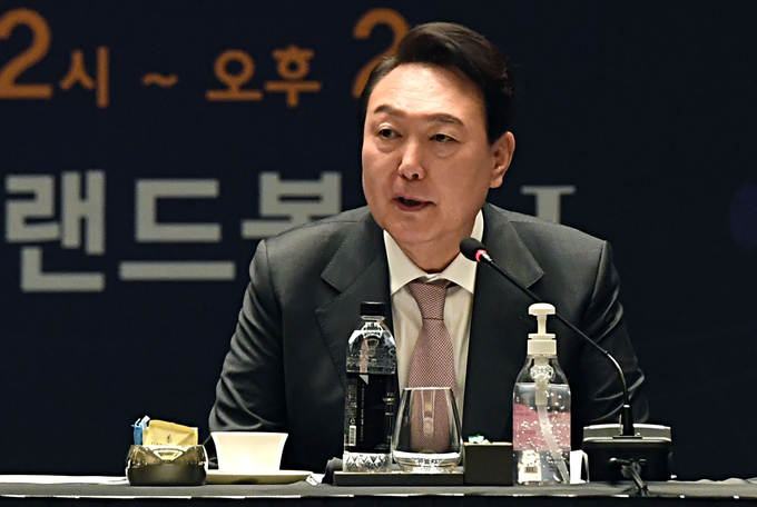 정책간담회에서 발언하는 윤석열 당선인. (사진=연합뉴스 제공)